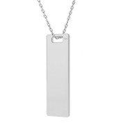 925 Sterling Silver pendant to engrave 28x8 mm x1