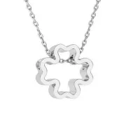 925 Sterling Silver Slip bead / bead for 2 mm cord - Clover x1