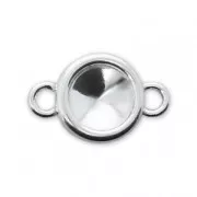 925 Sterling Silver setting spacer for cabochon PureCrystal 1122 6 mm x1