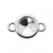 Spacer for PureCrystal 1122 6 mm cabochon - 925 Sterling Silver x1