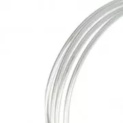 Semi-hard half-round wire - annealed - 2x1 mm - 925 Sterling Silver x 1 m