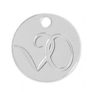 925 Sterling Silver Round charm to personalize 10 mm x100|raw }}
