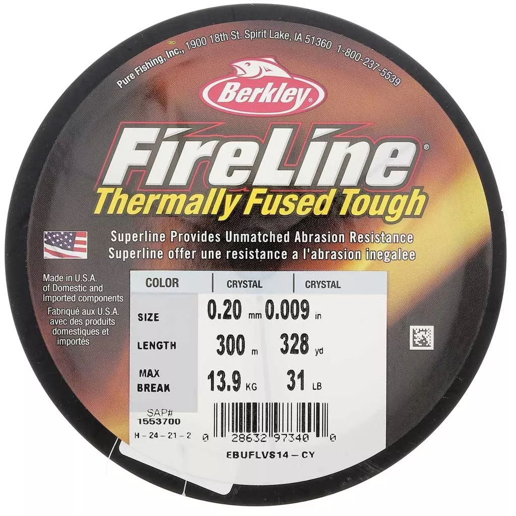 Berkley Fireline Cristal 125 Yards 8 Lb - Fil Fusionné Résistant (neuf)