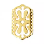 Spacer 8 rows ethnic 30x18 mm fine Gold plated x1