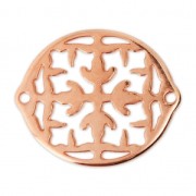 2 holes spacer for jewelry creation 31x26 mm Rose Gold Tone x1|raw }}