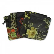 Satin pouch 120x130mm Black x1