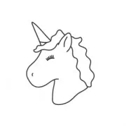 Wooden stamp pad 4.5x4.5 cm Unicorn x1