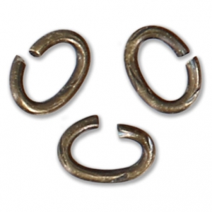 4.4x3.3x0.7mm Oval Open Jump Rings - European-made - Bronze Tone x50