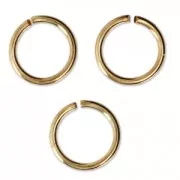 7x0.8mm Open Jump Rings - European-made -fine Gold plated x50