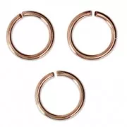 7x0.8mm Open Jump Rings - European-made - Rose Gold Tone x50
