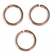 Open rings 7x0.8 mm - European made - Pink gold x50