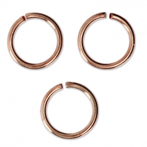 7x0.8mm Open Jump Rings - European-made - Rose Gold Tone x50