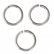 7x0.8mm Open Jump Rings - European-made - fine silver plating x50|raw }}