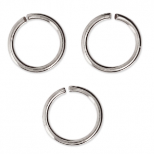 7x0.8mm Open Jump Rings - European-made - fine silver plating x50