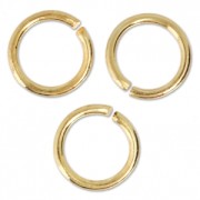 8x1mm Open Jump Rings - European-made -fine Gold plated x50|raw }}