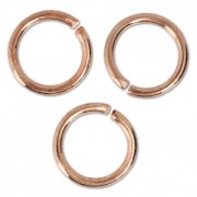 8x1mm Open Jump Rings - European-made - Rose Gold Tone x50