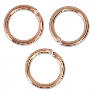 8x1mm Open Jump Rings - European-made - Rose Gold Tone x50