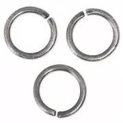 8x1mm Open Jump Rings - European-made - Antique Silver Tone x50