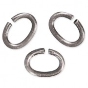 5.6x4x0.8mm Oval Open Jump Rings - European-made - Antique Silver Tone x50|raw }}