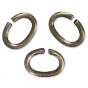 5.6x4x0.8mm Oval Open Jump Rings - European-made - Bronze Tone x50