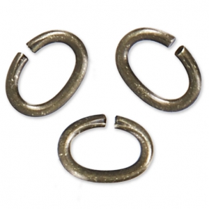 5.6x4x0.8mm Oval Open Jump Rings - European-made - Bronze Tone x50
