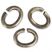 4.4x3.3x0.8mm Open Jump Rings - European-made - Bronze Tone x50