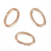 4x2.7x0.5mm Open Jump Rings - European-made - Rose Gold Tone x50