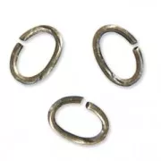4x2.7x0.5mm Open Jump Rings - European-made - Bronze Tone x50