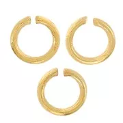 3x0.5mm Open Jump Rings - European-made -fine Gold plated x50