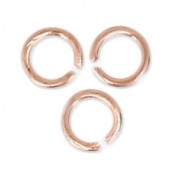 3x0.5mm Open Jump Rings - European-made - Rose Gold Tone x50