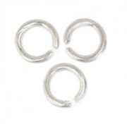 3x0.5mm Open Jump Rings - European-made - fine silver plating x50