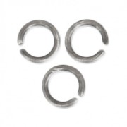 3x0.5mm Open Jump Rings - European-made - Antique Silver Tone x50|raw }}
