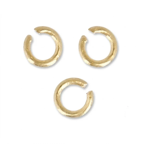 2.5x0.5mm Open Jump Rings - European-made -fine Gold plated x50