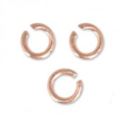 2.5x0.5mm Open Jump Rings - European-made - Rose Gold Tone x50|raw }}