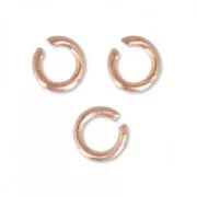 2.5x0.5mm Open Jump Rings - European-made - Rose Gold Tone x50