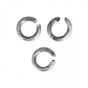 2.5x0.5mm Open Jump Rings - European-made - Antique Silver x50