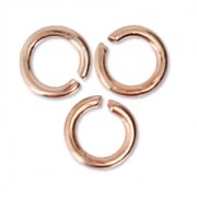 3x0.6mm Open Jump Rings - European-made - Rose Gold Tone x50