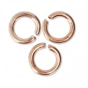 3x0.6mm Open Jump Rings - European-made - Rose Gold Tone x50