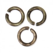3x0.6mm Open Jump Rings - European-made - Bronze Tone x50
