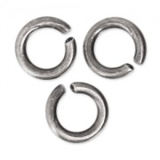 4x0.8mm Open Jump Rings - European-made - Antique Silver Tone x50