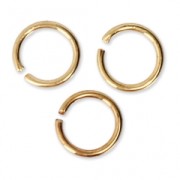 4X0.5mm Open Jump Rings - European-made -fine Gold plated x50|raw }}