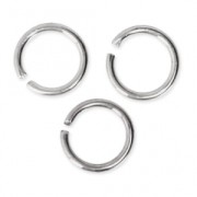 4X0.5mm Open Jump Rings - European-made - fine silver plating x50