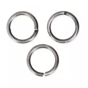 4X0.5mm Open Jump Rings - European-made - Antique Silver Tone x50