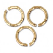4X0.6mm Open Jump Rings - European-made -fine Gold plated x50