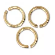 4X0.6mm Open Jump Rings - European-made -fine Gold plated x50