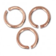4X0.6mm Open Jump Rings - European-made - Rose Gold Tone x50|raw }}