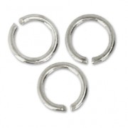 4X0.6mm Open Jump Rings - European-made - fine silver plating x50|raw }}