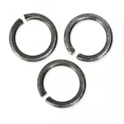 4X0.6mm Open Jump Rings - European-made - Antique Silver Tone x50