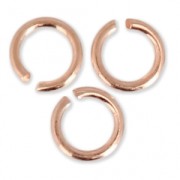 4X0.7mm Open Jump Rings - European-made - Rose Gold Tone x50