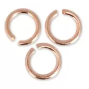4X0.7mm Open Jump Rings - European-made - Rose Gold Tone x50